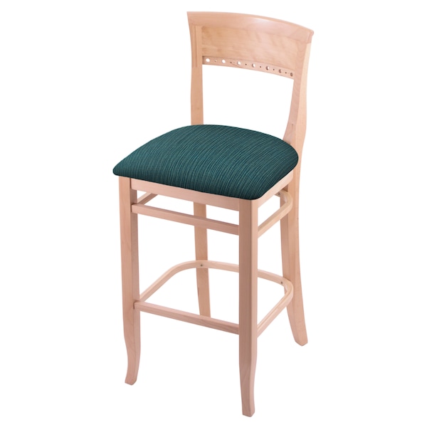 25" Counter Stool, Natural Finish, Graph Tidal Seat